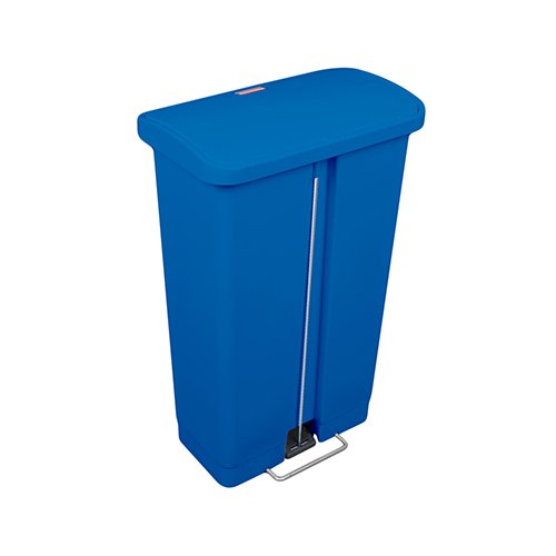 Container Slim Jim cu pedala in fata 50 L, albastru, Rubbermaid