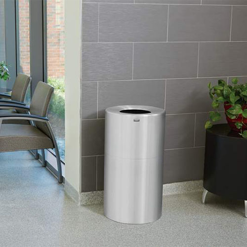 Cos gunoi ATRIUM 132.5 L, aluminiu, Rubbermaid