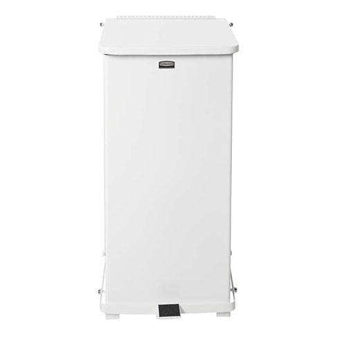 Cos gunoi galvanizat cu pedala  25 L, alb, Rubbermaid