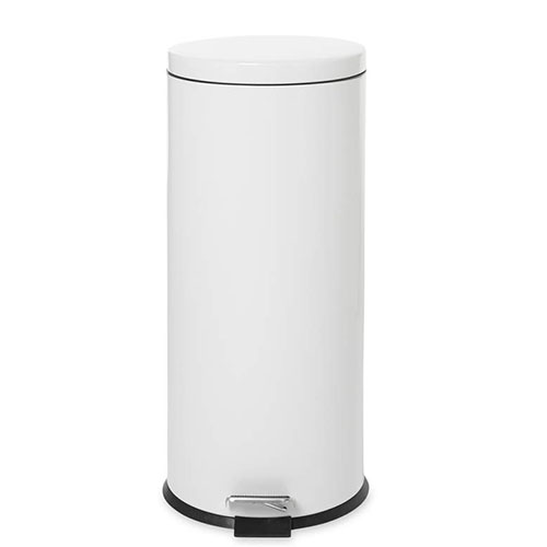 Cos gunoi galvanizat cu pedala 30.3 L, inox, Rubbermaid, gri alb 