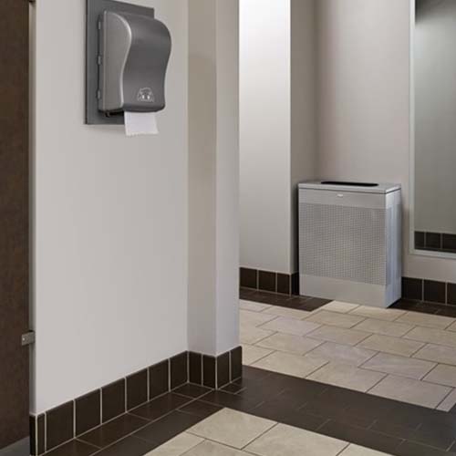 Cos de gunoi Silhoutte 85 L, inox/negru, Rubbermaid