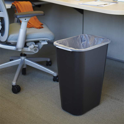 Cos gunoi rectangular 39 L, negru, Rubbermaid