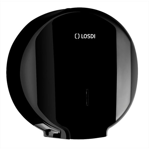 Dispenser hartie igienica rola maxi jumbo, Losdi, transparent negru 