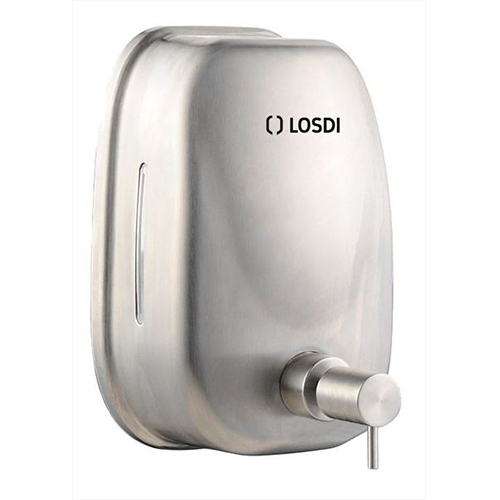 Dispenser sapun / dezinfectant lichid 1.7 L, inox lucios, Losdi, gri argintiu 