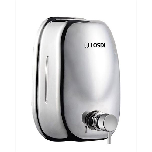 Dispenser sapun / dezinfectant lichid 1.7 L, inox lucios, Losdi, gri