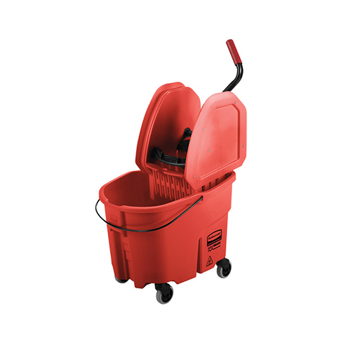 Galeata WaveBrake Combo cu storcator in partea de jos 33 L, Rubbermaid rosu 