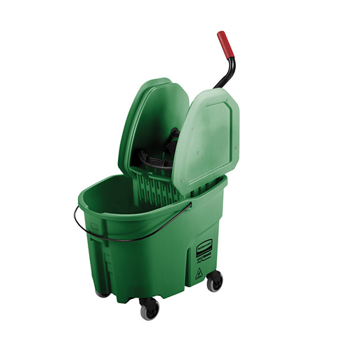 Galeata WaveBrake Combo cu storcator in partea de jos 33 L, Rubbermaid verde 