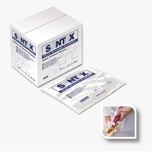 Manusi din polietilena transparente, Santex