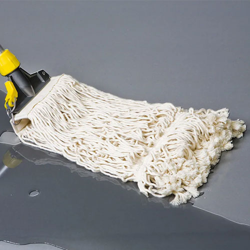 Mop franjurat Aquva-Basic cu banda, alb, Vermop