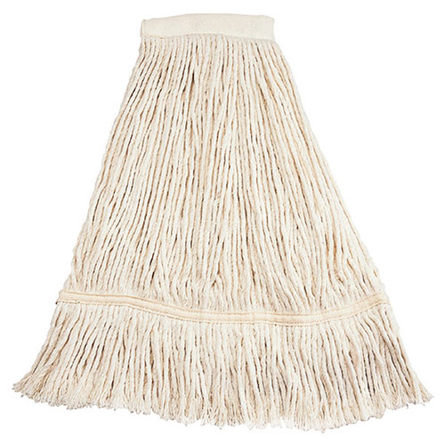 Mop franjurat Aquva-Basic cu banda, alb, Vermop