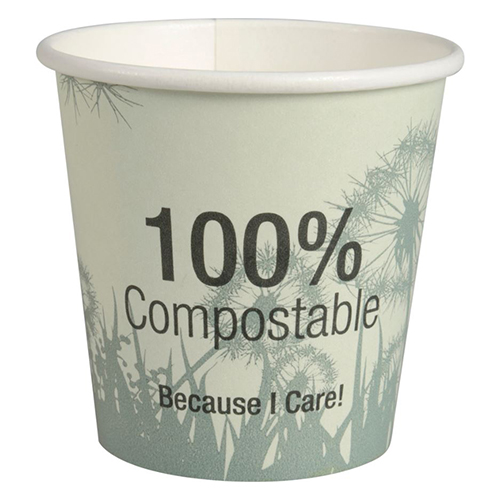 Pahare biodegradabile din carton pentru cafea Abena Gastro Dandelion 6.4cm, Ø6.2cm, 10 cl 4 Oz, Abena