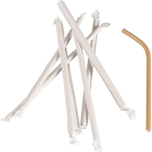 Paie flexibile biodegradabile din carton , ambalate individual, Abena Gastro 24 cm, Ø 6 mm (250 buc/set), maro, Abena