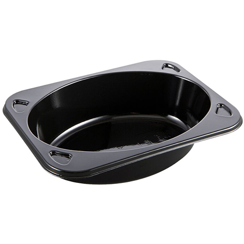 Caserola meniu termosudabila, 1 compartiment, 395 ml, negru, Abena