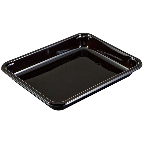 Caserola meniu termosudabila, 1 compartiment 890 ml, negru, Abena