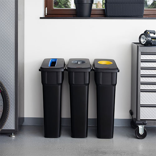 Container mare colectare selectiva deseuri Selecto 70L, Rothopro, negru