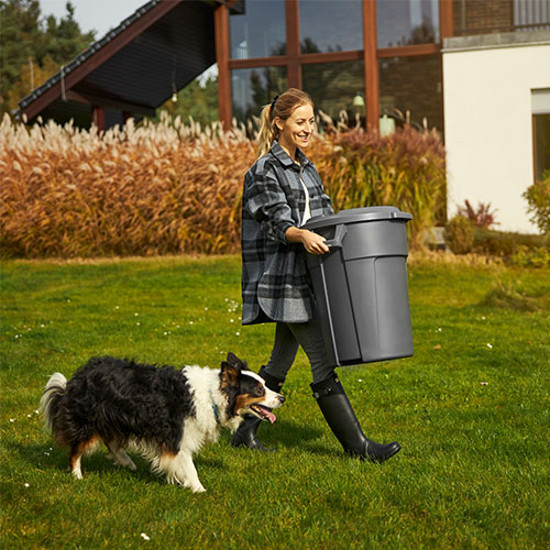 Container mare rotund Titan 120L, Rothopro, albastru