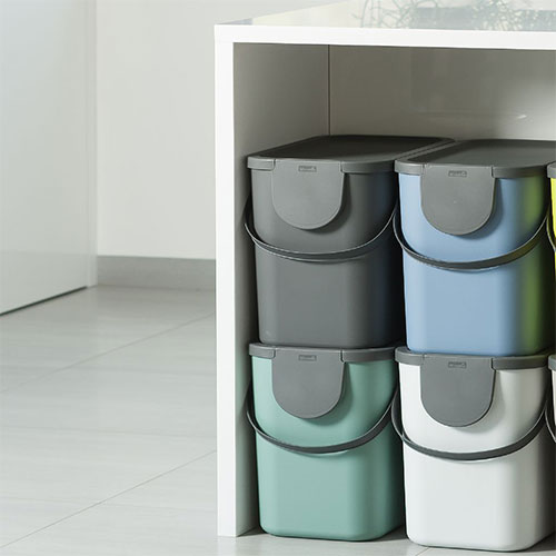 Cos colectare selectiva deseuri Albula 25L, Rothopro, albastru