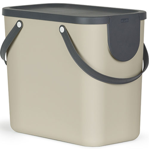 Cos colectare selectiva deseuri Albula 25L, Rothopro, albastru bej 