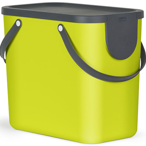 Cos colectare selectiva deseuri Albula 25L, Rothopro, albastru lime 