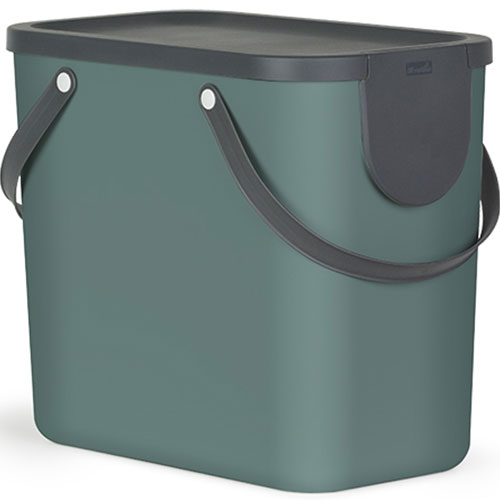 Cos colectare selectiva deseuri Albula 25L, Rothopro, albastru verde 