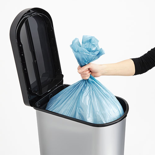 Cos gunoi mono cu pedala Paso 50L, gri metalic, Rothopro