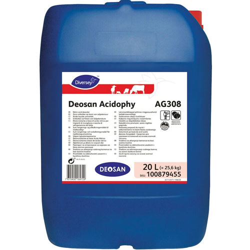 Deosan Acidophy AG308 - Detergent acid nespumant pentru instalatii de muls, 20 L, Diversey