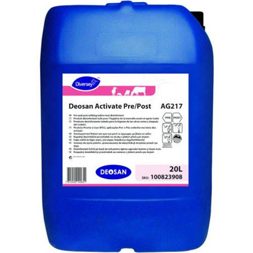Deosan Activate Pre/Post AG217 - Dezinfectant pe baza de iod, 20L, Diversey