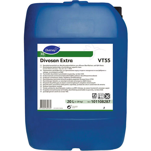 Dl Divosan Extra VT55  - Dezinfectant pentru suprafete, 20L, Diversey