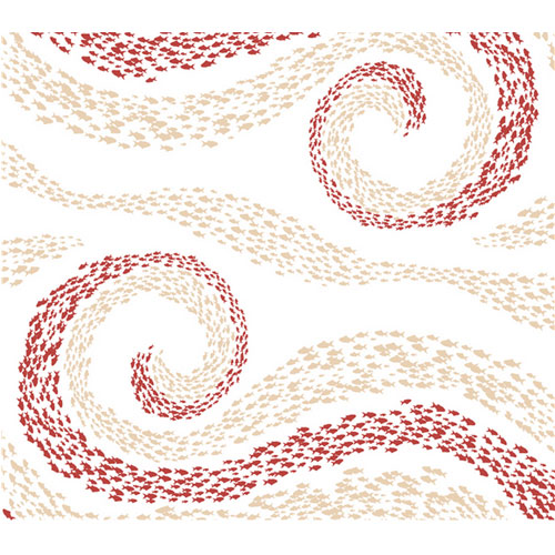 Fata de masa din airlaid 100 x 100 cm, Marea, Fato rosu 