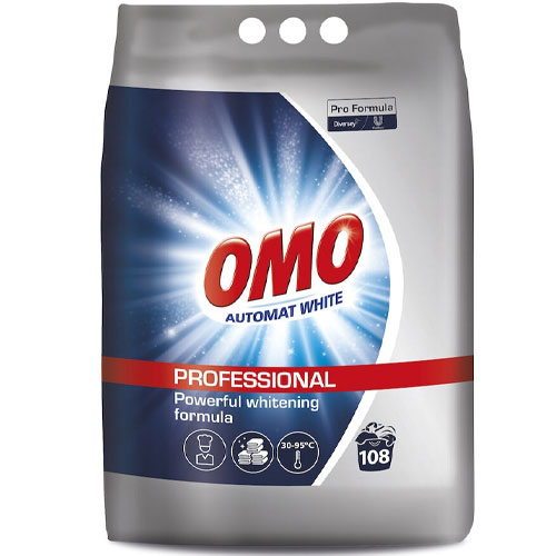 Omo Professional Automat White - Detergent de baza pentru textile albe, 7Kg