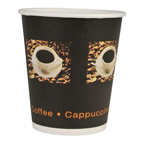Pahare biodegradabile din carton pentru cafea Abena Gastro Coffee Beans 13.5cm, Ø8.9cm, 48 cl 16 Oz, Abena