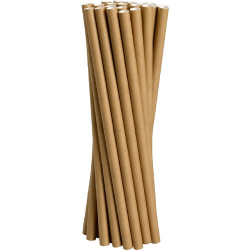Paie biodegradabile carton Abena Gastro 25 cm, Ø 8 mm (100 buc/set), maro, Abena