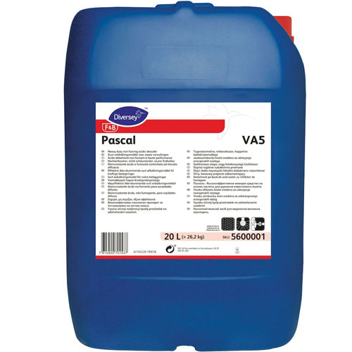 Pascal VA5 - Detergent acid cu inhibitor de fumegare pentru aplicatii CIP, 20L, Diversey