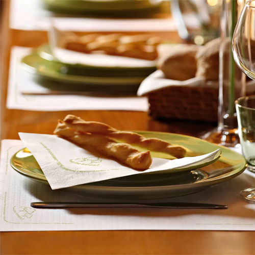 Placemat din hartie 30x40 cm, Green-Save the trees, Fato
