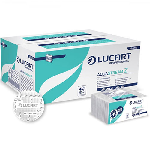 Prosoape de maini din hartie, pliate in Z, Aquastream Z, Lucart