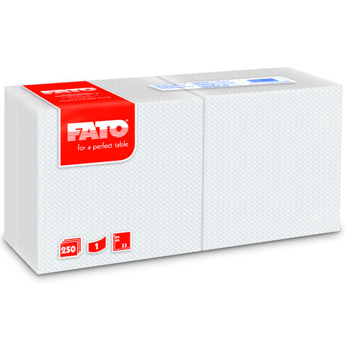 Servetele 33x33 cm 1 strat, White 2 albe, Fato