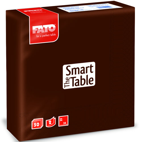 Servetele 33x33 cm 2 straturi, Smart Table, Fato maro 