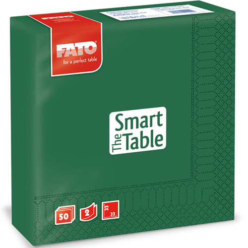 Servetele 33x33 cm 2 straturi, Smart Table, Fato verde-inchis 