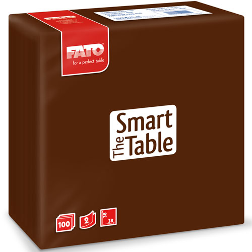 Servetele 38x38 cm 2 straturi, Smart Table, Fato maro-inchis 