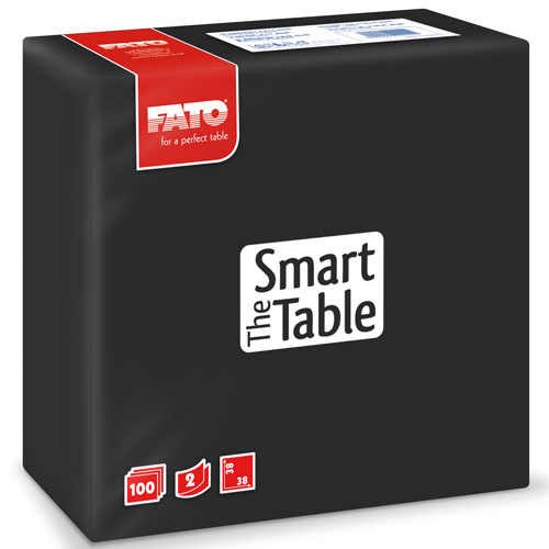 Servetele 38x38 cm 2 straturi, Smart Table, Fato negru 