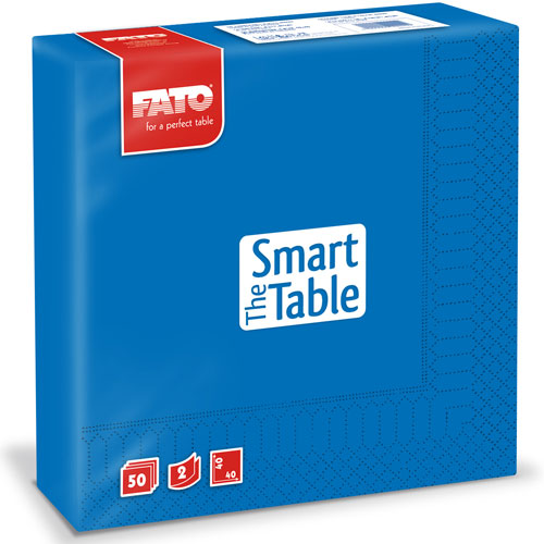 Servetele 40x40 cm 2 straturi, Smart Table, Fato albastru-gentian 
