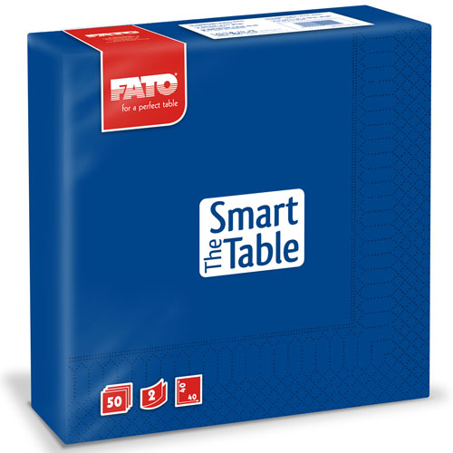 Servetele 40x40 cm 2 straturi, Smart Table, Fato albastru-inchis 
