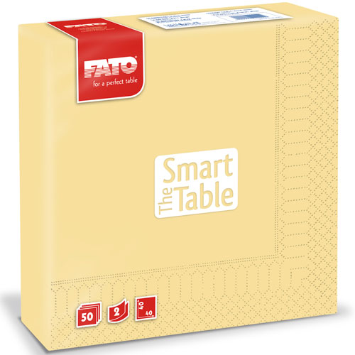 Servetele 40x40 cm 2 straturi, Smart Table, Fato galben-sampanie 
