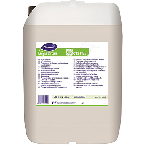 Suma Drain GTS Plus - Agent biologic activ pentru intretinere conducte scurgere si canalizari, 20L, Diversey