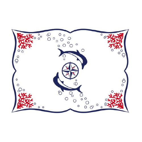 Suport farfurie (placemat) din hartie 30x40 cm, Dolphins, Fato