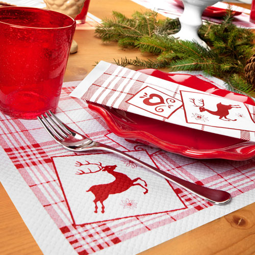Suport farfurie (placemat) din hartie 30x40 cm, Edelweiss, Fato