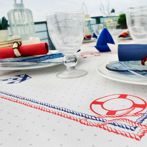 Suport tacamuri cu servetel, 38 x 38 cm, Ancora, Fato