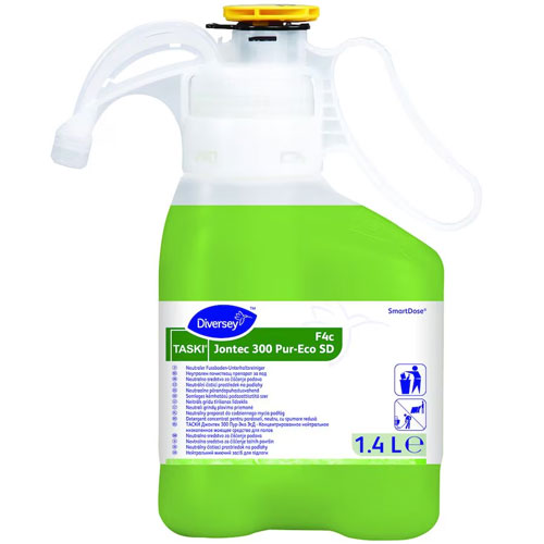 TASKI Jontec 300 Pur-Eco SD F4c - Detergent concentrat suprafețe cu spumare redusă, 1.4L, Diversey