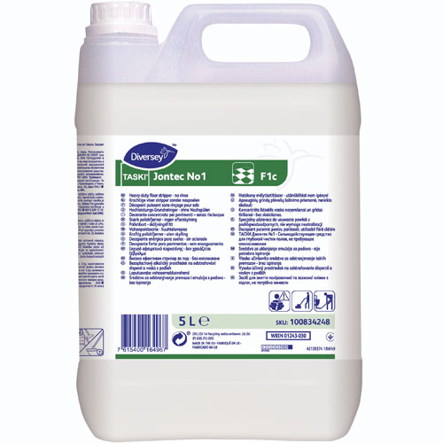 TASKI Jontec No1 F1c - Decapant fără clătire pentru pardoseli, 5L, Diversey
