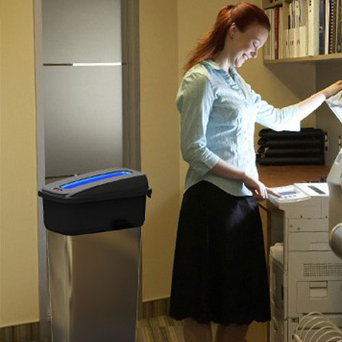 Cos colectare deseuri antiamprenta Geo 70L, gri metalic, Rothopro